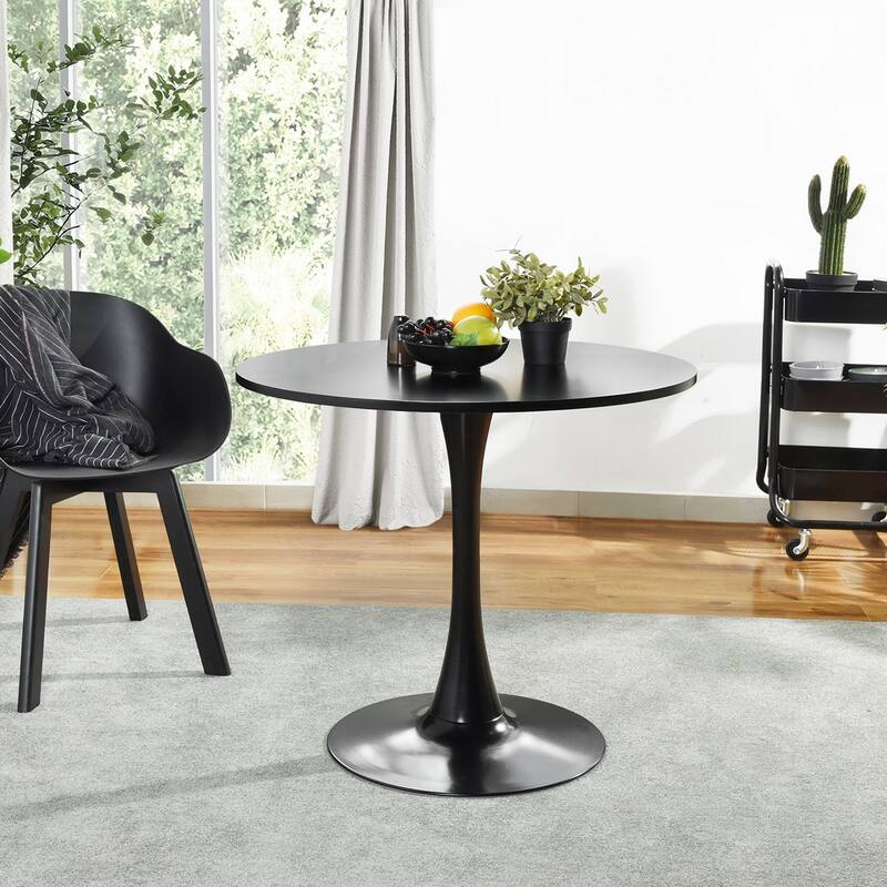 HomyLin 31.5 inches Round Dining Table with Pedestal Base