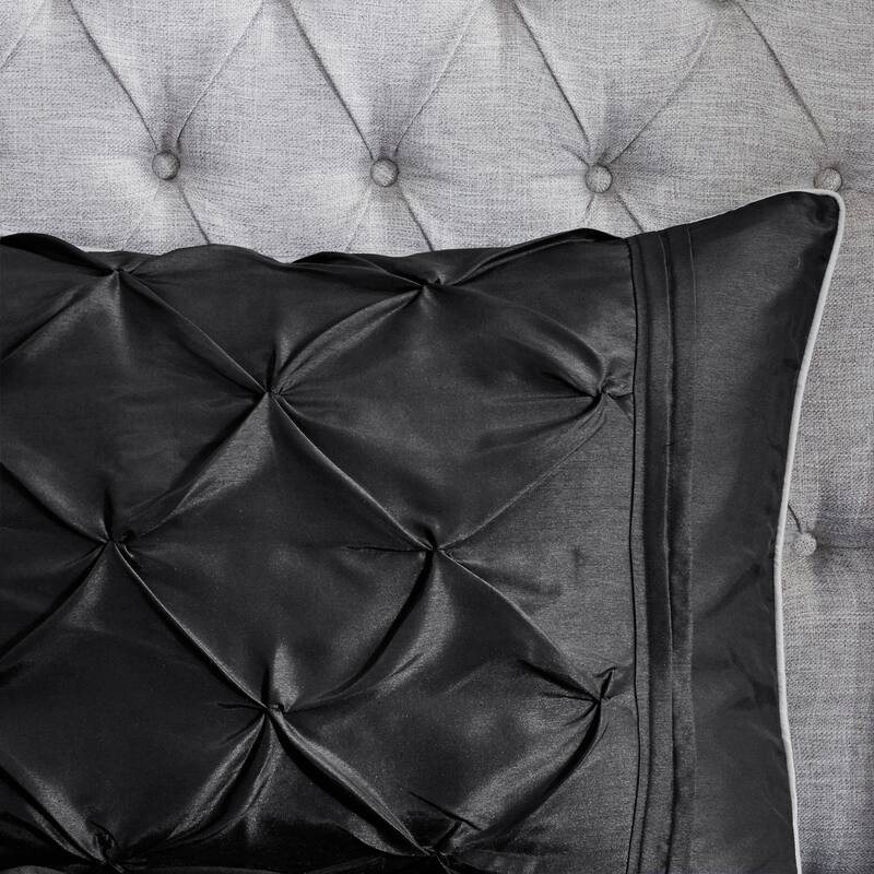 GDF Studio - Laurel 7-Piece Tufted Comforter Set with Decorative Pillows