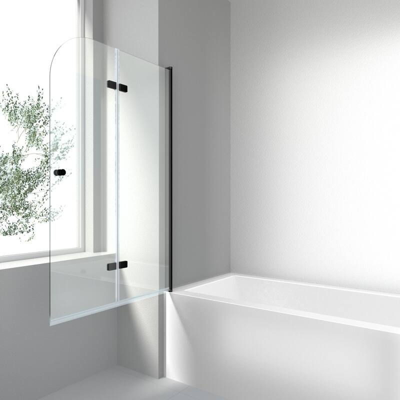 i-Homare 35 in. W x 55 in. H Frameless Tempered Glass Tub Door