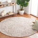 preview thumbnail 8 of 32, SAFAVIEH Handmade Jardin Mevlija Floral Wool Rug 6' Round - Natural/Ivory