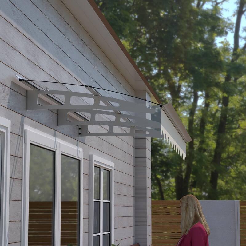Wall-mounted window and door awnings for wooden wall rooms