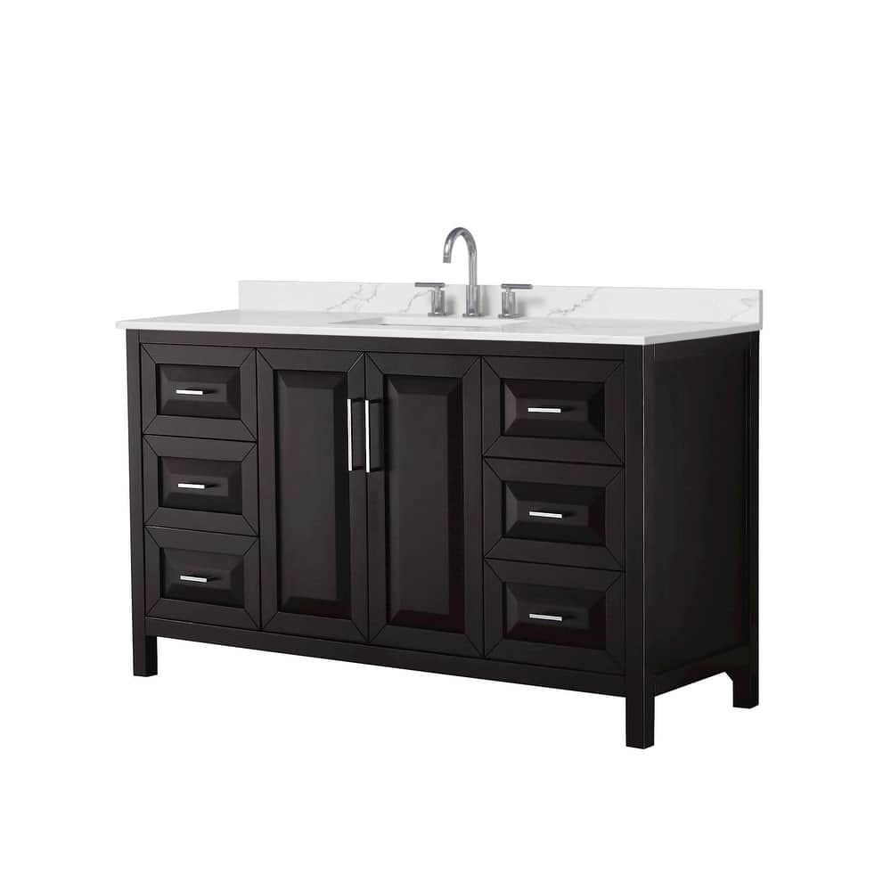 Wyndham Collection WCV252560S-QTZ-US3MXX Daria 60" Free Standing