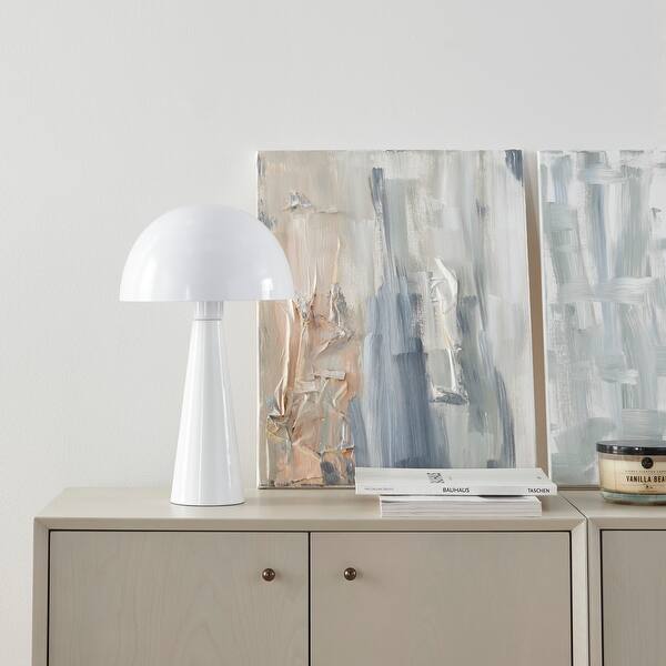 slide 1 of 30, Nourison Small Mid-Century Modern Metal Mushroom Lamp