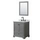 Option Dark Gray / White Carrara Marble Top / Matte Black
