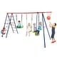 preview thumbnail 8 of 6, Costway Swing Set for Backyard with 2 Height Adjustable Swings Glider - See Details