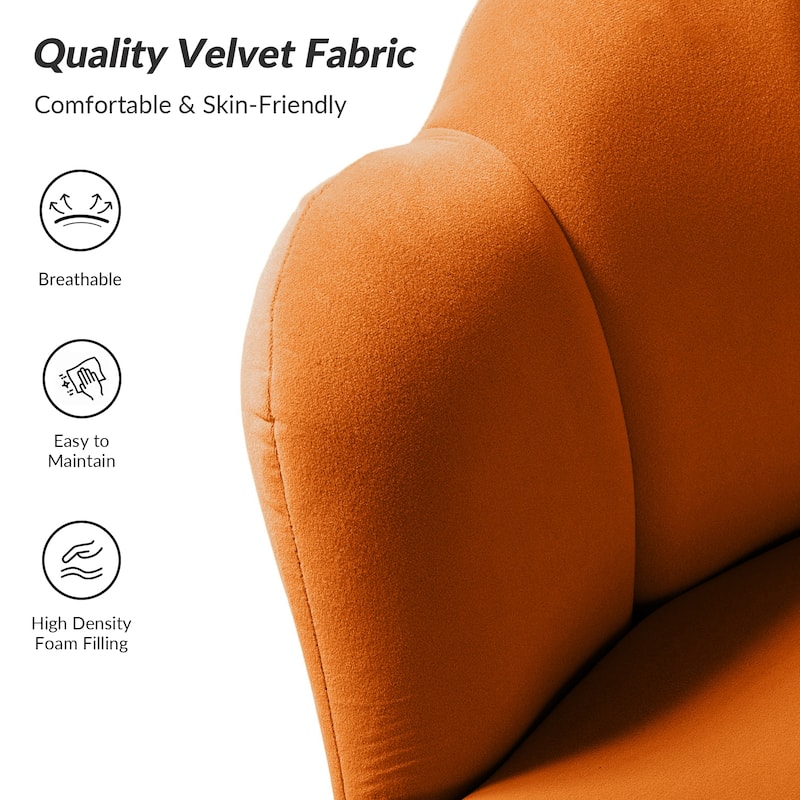 Xabier Cute Modern Upholstered Barrel Chair Accent Chair with Tufted Back by HULALA HOME