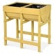 preview thumbnail 9 of 8, Costway Raised Wooden V Planter Elevated Vegetable Flower Bed Free