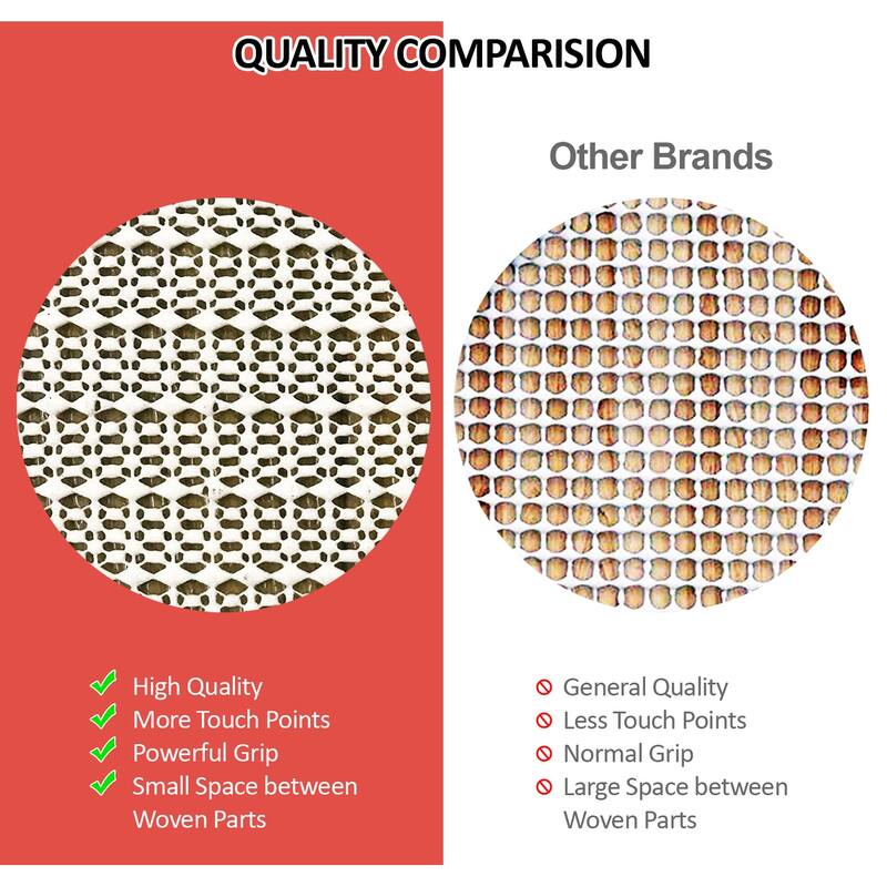 Beige Non-slip Firm Grip Rug Pad