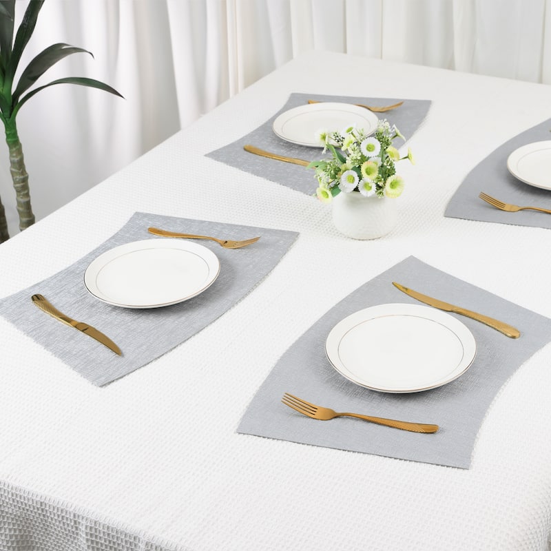 6 Pack Place Mats, Faux Leather Placemats for Kitchen Dining Table Decor Heat Resistant Table Placemats Wipeable Table Mat