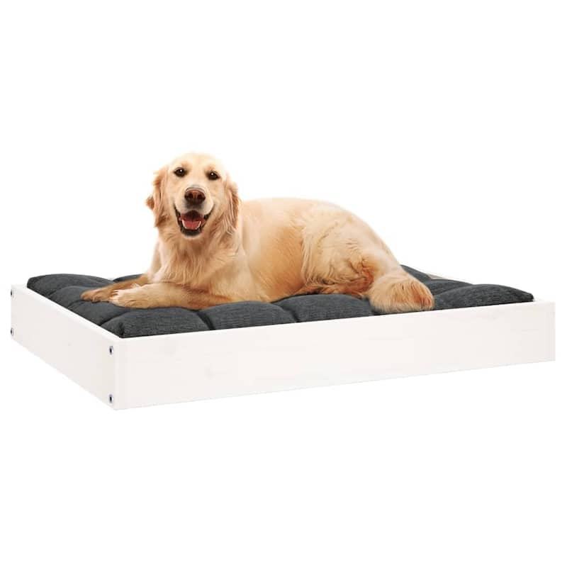 vidaXL Dog Bed Dog Sofa Bed Couch Pet Bed with Wooden Frame Solid Wood Pine - 28.1" x 21.3" x 3.5"