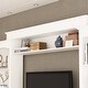 preview thumbnail 7 of 48, Large Entertainment Center Bookshelves 57x38 inch Hutch Space for TV