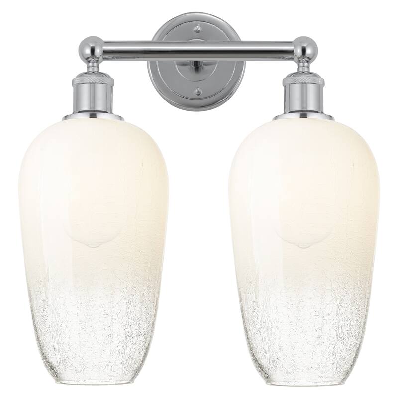 Innovations Lighting Endless Possibilities Edison - Brookhaven Flute - 2 Light 16" Bath Vanity Light - Polished Chrome/Opal