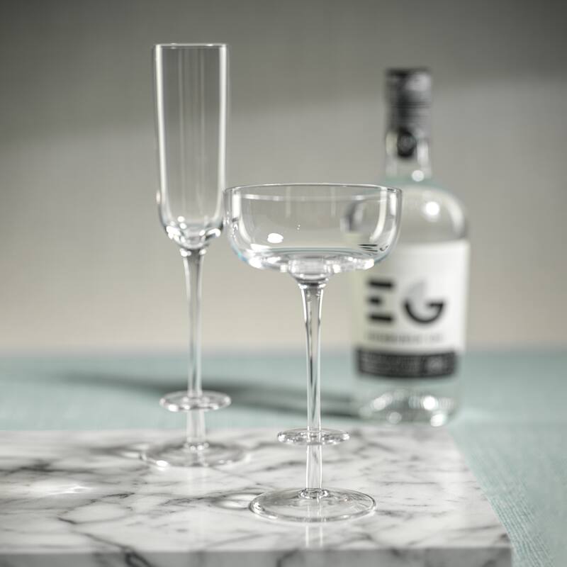 Ganvie Champagne Glass Flutes, Set of 4