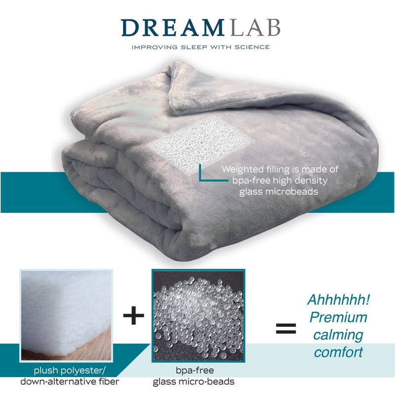 DreamLab Acupressure 48x72 Weighted Blanket with Removable Cover