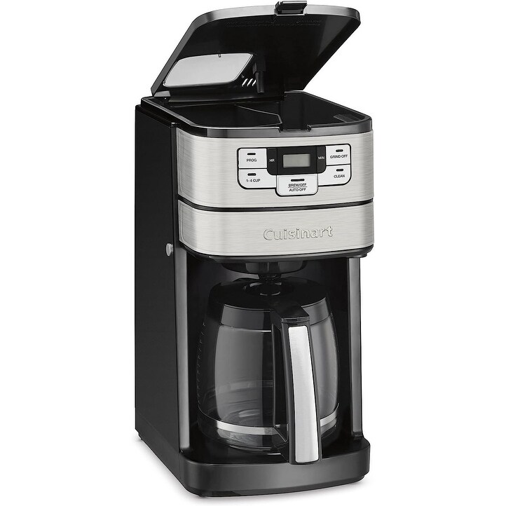 Cuisinart DGB-400 Automatic Grind and Brew 12-Cup Coffeemaker with 1-4 Cup  Setting and Auto-Shutoff, Black/Stainless Steel - On Sale - Bed Bath &  Beyond - 38462263