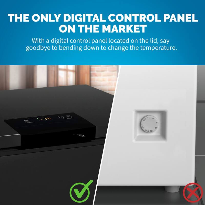 Newair 5 Cu. Ft. Mini Deep Chest Freezer and Refrigerator in Black with Digital Temperature Control and Fast Freeze Mode