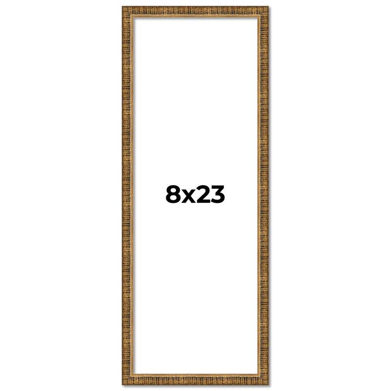 8x23 Frame Gold Solid Wood Picture Frame - Complete Modern Photo Frame