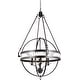preview thumbnail 10 of 18, Crystal Orb Pendant Light Bohemian 4-Light Oil Bronze or Silver Luxury Chandelier
