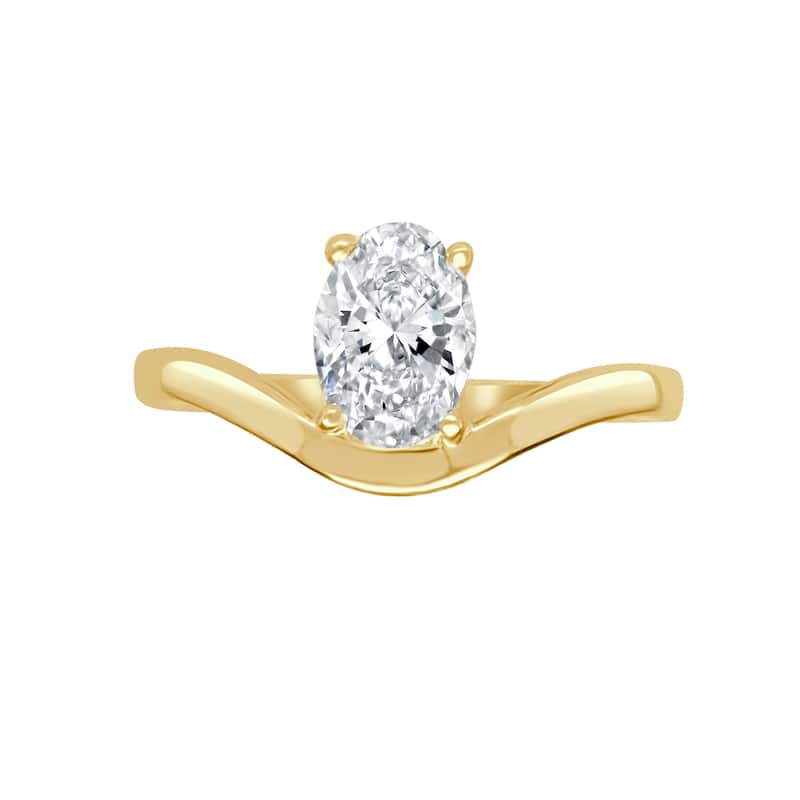Auriya 14K Gold Lab Grown Diamond Ring 0.88ctw Lab Grown Diamond