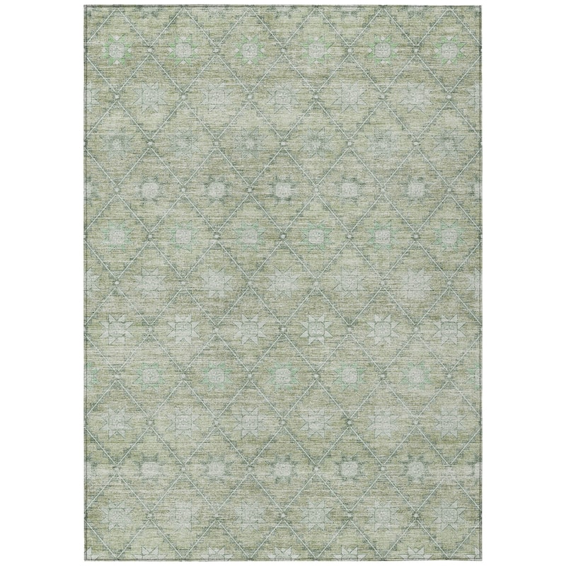 HomeRoots Floral Transitional Rectangle Outdoor Rug