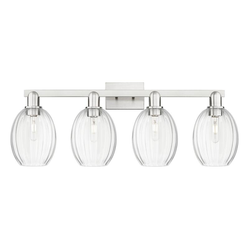 Innovations Lighting 716-4W-13-36 Preston Vanity Preston 4 Light 36" - Brushed Satin Nickel / Clear