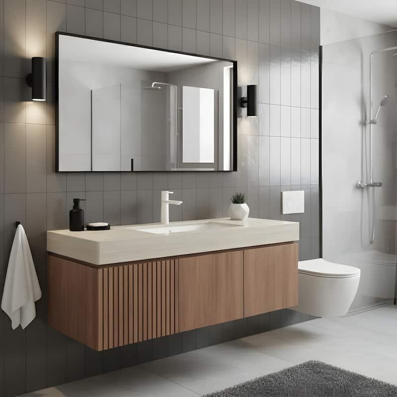 48" Bathroom Vanity with Sintered Stone countertop and Sink