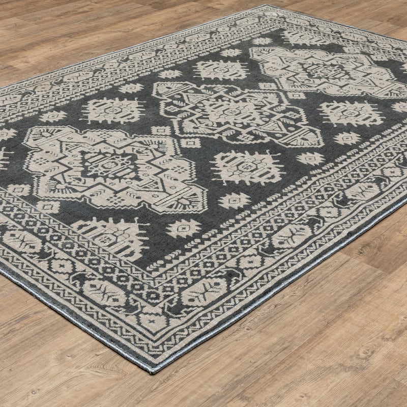 Style Haven Ingram Two-Tone Triple Medallions Area Rug