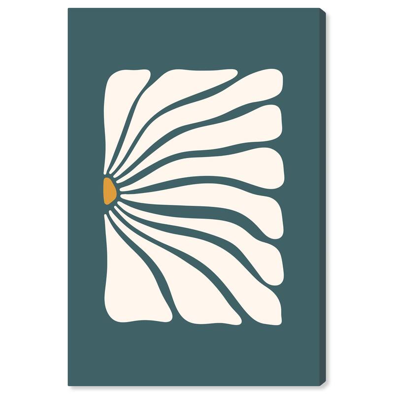 Wynwood Studio Canvas Floral and Botanical Hold my Daisy Green and Dark Green Modern & Contemporary Wall Art Canvas Print - 36 x 24