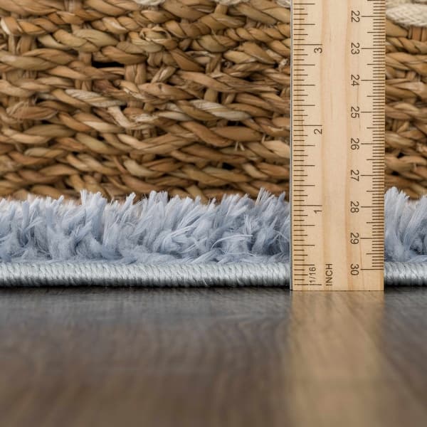 dimension image slide 0 of 5, Hauteloom Cansu Living Room, Bedroom Area Rug - Contemporary - Plush Pile - Black - 2' x 3'