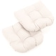 preview thumbnail 69 of 70, 19-inch Twill U-shaped Chair Cushion (Set of 1, 2, or 4) - 19 x 19 Set of 2 - Natural