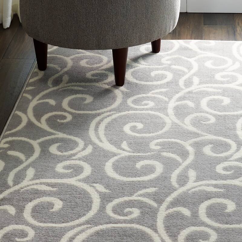 Nourison Grafix Farmhouse Country Scroll Transitional Area Rug