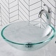 preview thumbnail 28 of 33, Kraus Glass Vessel Sink, Bathroom Faucet, Pop Up Drain, Mounting Ring