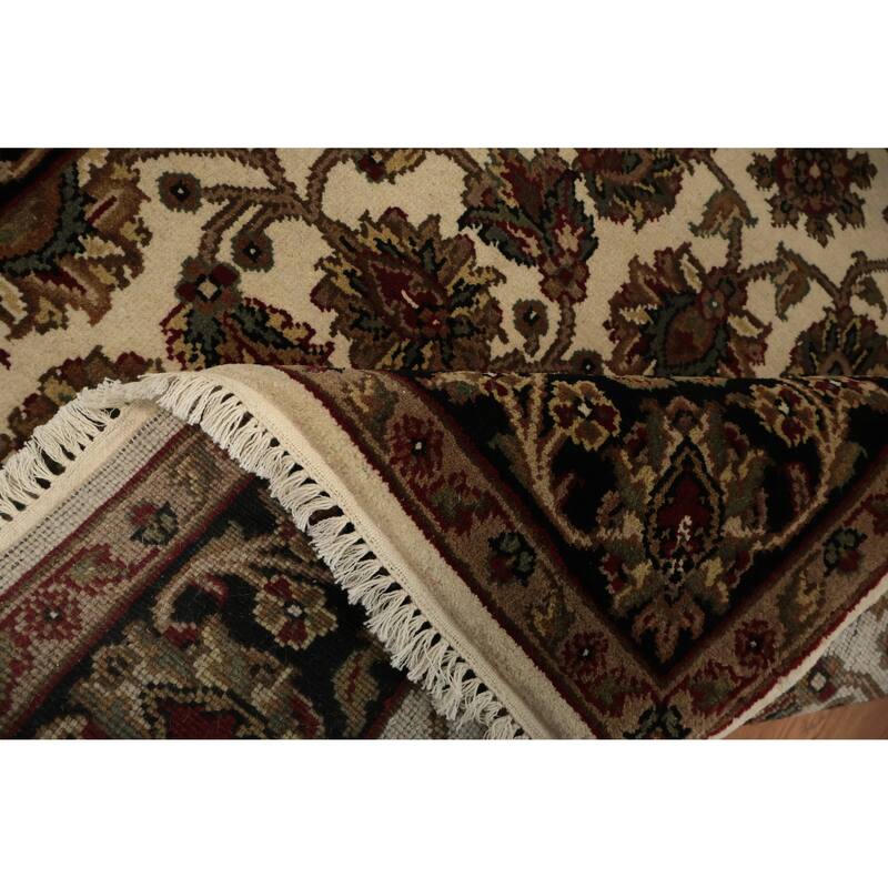 Hand Knotted Oriental 100% Wool Carpet Traditional All-Over Beige & Ivories Agra Area Rug - 6' 1'' X 4' 2''