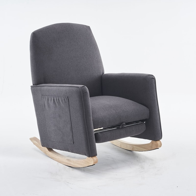 Linen Fabric Rocking Chair