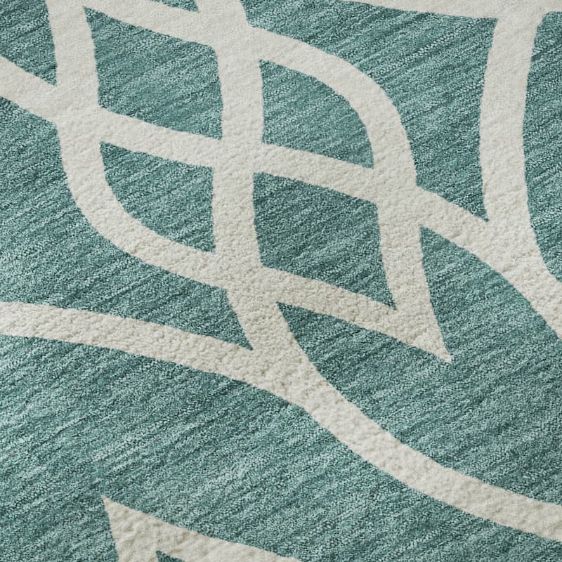 Premium Washable Super Soft Transitional Scroll Mayfield Rug