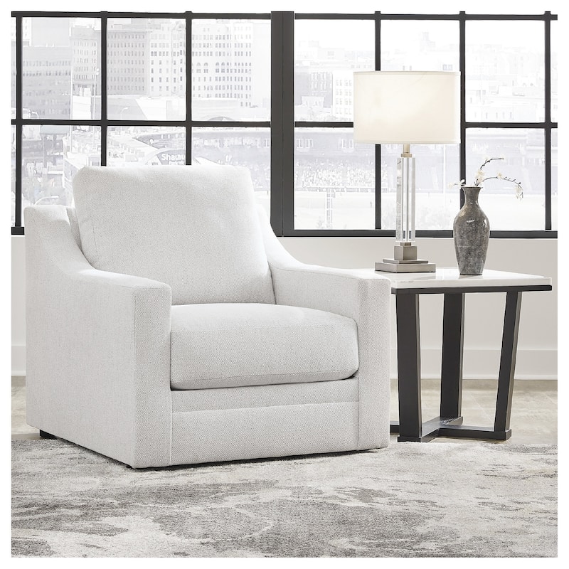 Signature Design by Ashley Maitelynn White Chair - 36"W x 40"D x 37"H - 36"W x 40"D x 37"H - White