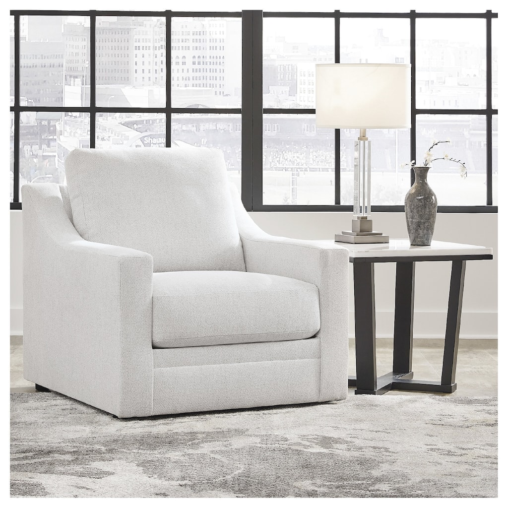 Signature Design by Ashley Maitelynn White Chair - 36"W x 40"D x 37"H