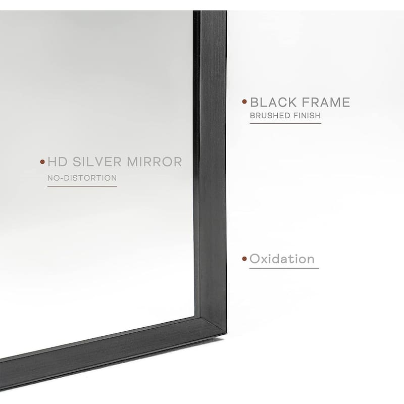 20x30 Inch Metal Framed Arched Bathrrom Mirror for Wall