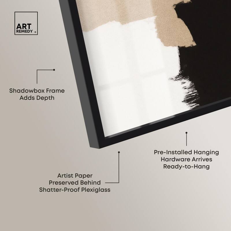 Beige and Black II Shadowbox by Art Remedy