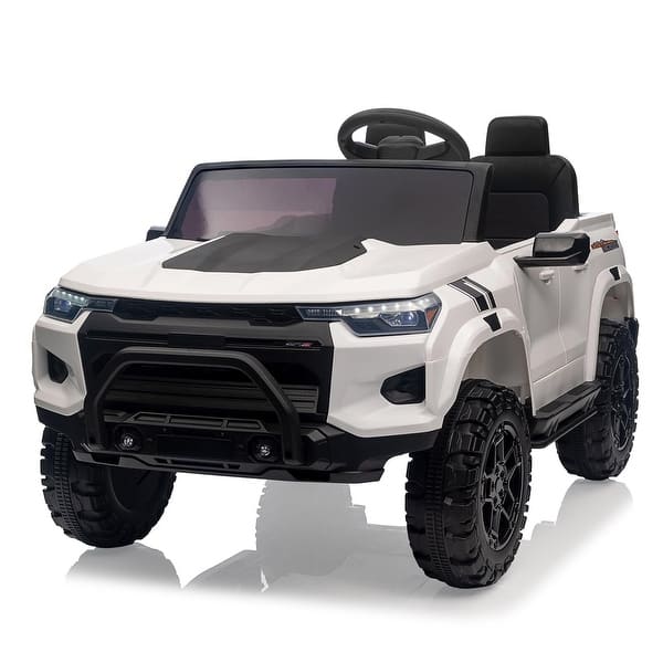 slide 2 of 35, 24V 2-Seater Kids Ride On Truck Electric Car White