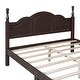 preview thumbnail 7 of 7, Queen Size Wood Platform Bed, Dark Walnut Finish, No Box Spring Required