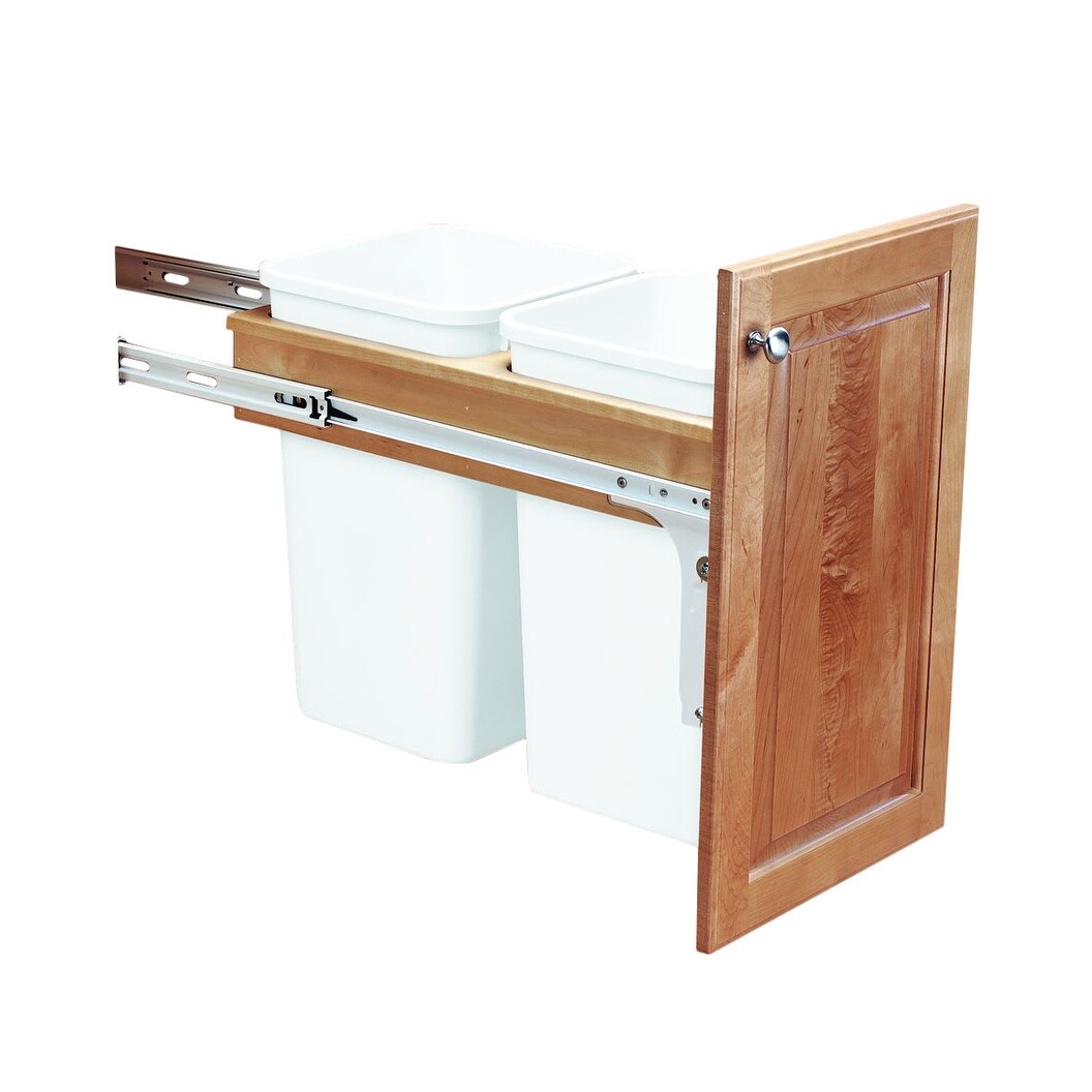 Shop Rev A Shelf 4wctm 15dm2 162 4wctm Top Mount Double Bin Pull