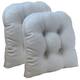 Gripper Non-Slip 17" x 17" Omega Tufted Chair Cushions, Set of 2 - Grey