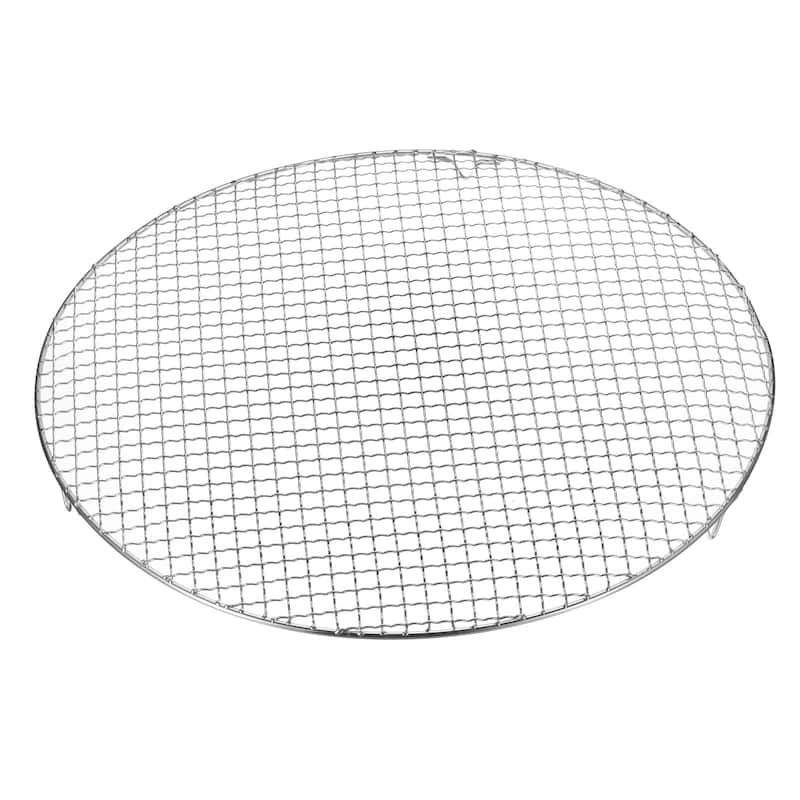 Round Cooking Rack 15" 201 Stainless Steel Barbecue Grill with 20mm Legs - 15 Inch