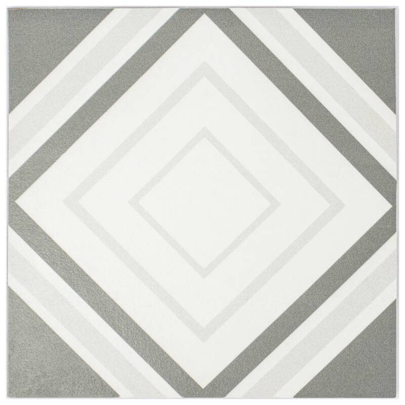 Felix 7 in. x 7 in. Greyscale Matte Porcelain Wall and Floor Tile
