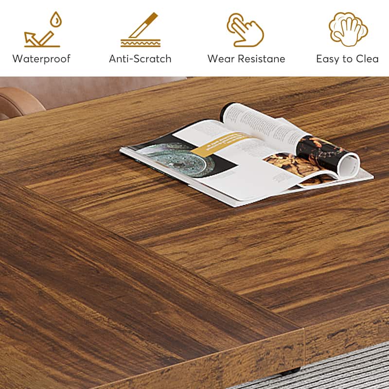 70.9" L x 31.5" W Rectangular Wood Conference Table for 6 to 8