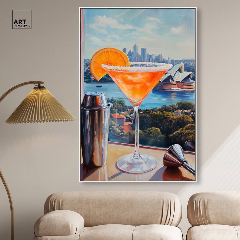 Classy Drink in Australia Canvas by Art Remedy