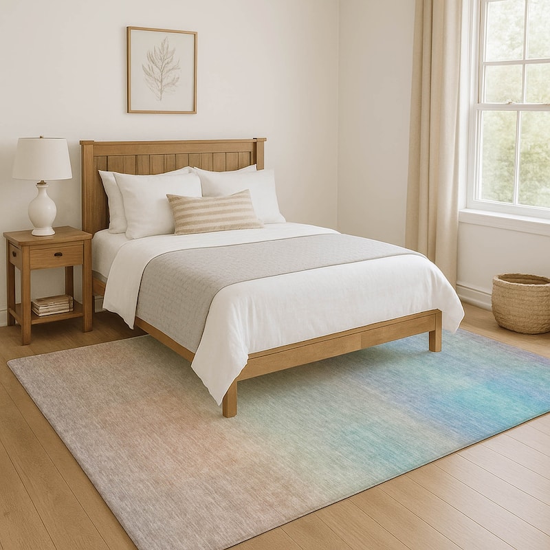 Premium Washable Super Soft Solid Ombre Mayfield Rug