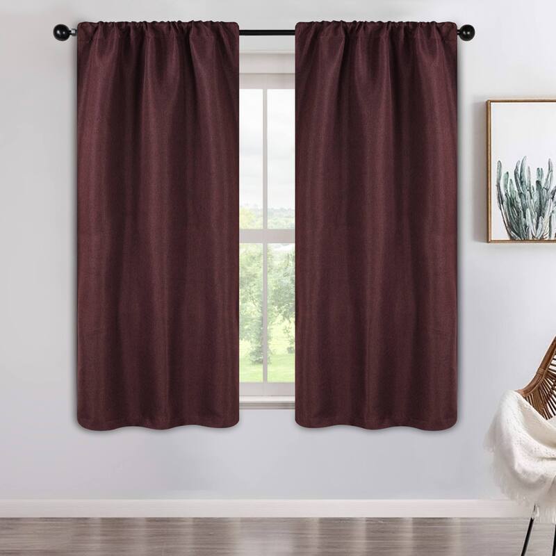 Superior Jaxon Washable Room Darkening Curtains, Set of 2 Panels