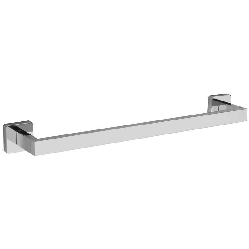 Square Collection 18" Wall Mounted Bathroom Towel Bar - Platinum/Chrome